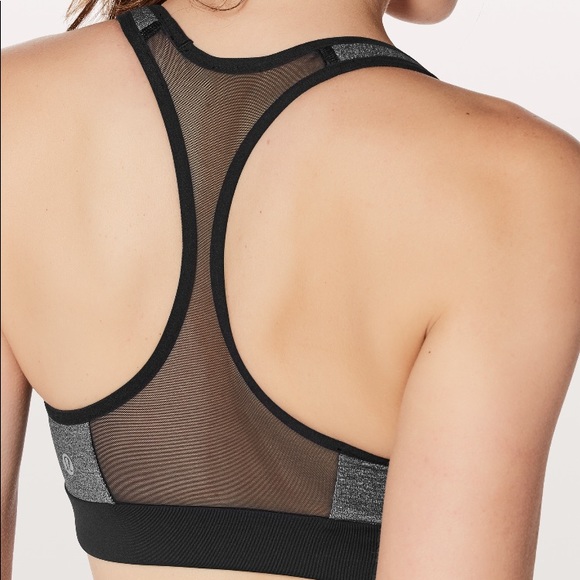 NWT lululemon Speed Up Bra heathered Black Grey - Picture 5 of 7
